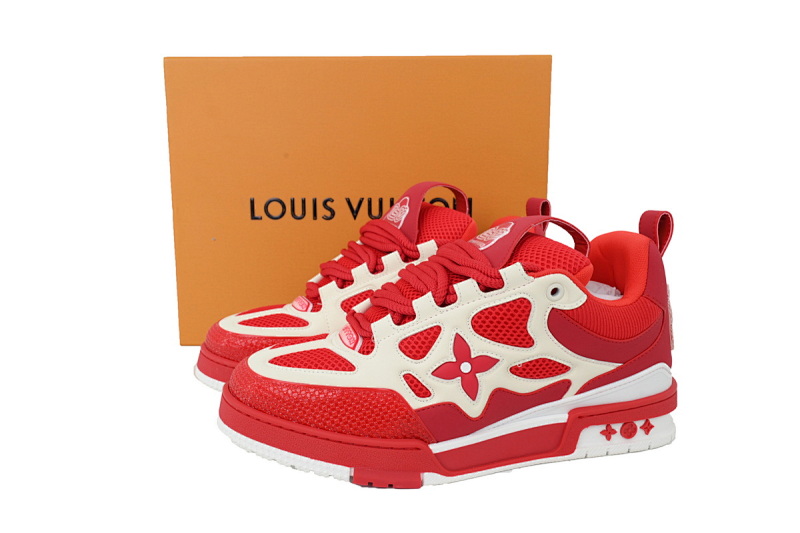 【EA0ET】SK8红色 路易威登 LV休闲板鞋 LOUIS VUITTON Red