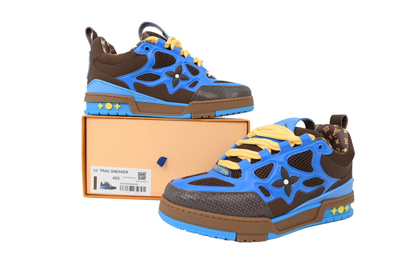 【EA0ET】SK8蓝咖 路易威登 LV休闲板鞋 LOUIS VUITTON Blue Coffee