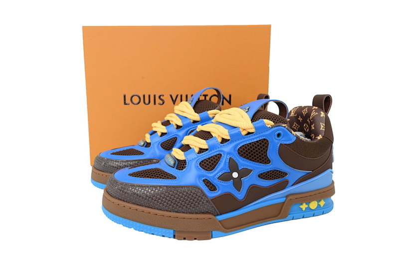 【EA0ET】SK8蓝咖 路易威登 LV休闲板鞋 LOUIS VUITTON Blue Coffee
