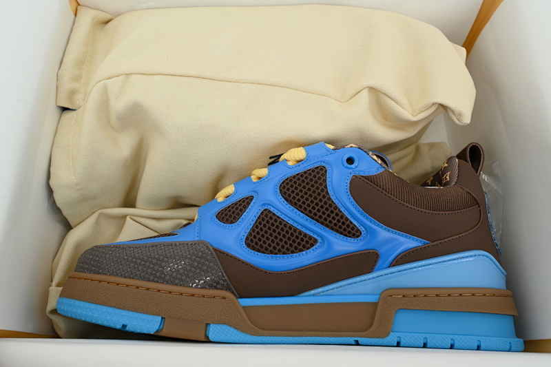 【EA0ET】SK8蓝咖 路易威登 LV休闲板鞋 LOUIS VUITTON Blue Coffee