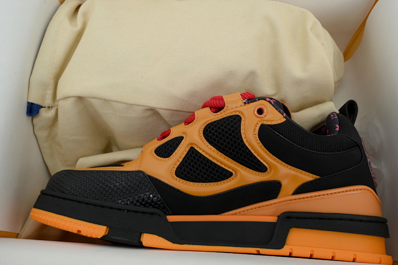 【EA0ET】SK8黑黄  路易威登 LV休闲板鞋 LOUIS VUITTON Black And Yellow