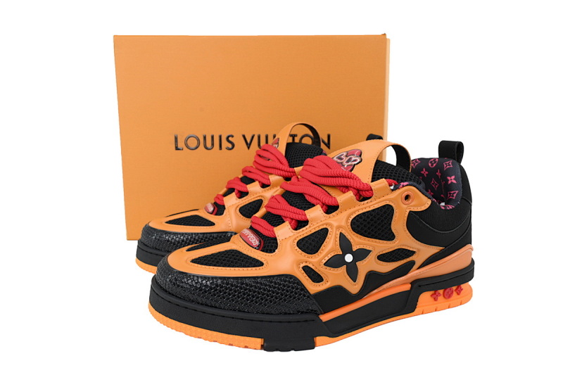 【EA0ET】SK8黑黄  路易威登 LV休闲板鞋 LOUIS VUITTON Black And Yellow