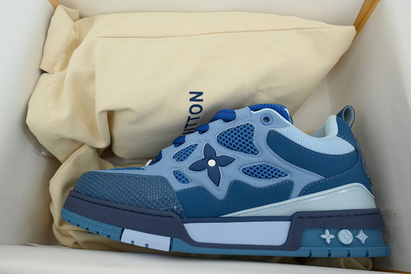 【EA0ET】SK8满蓝 路易威登 LV休闲板鞋 LOUIS VUITTON Full Blue