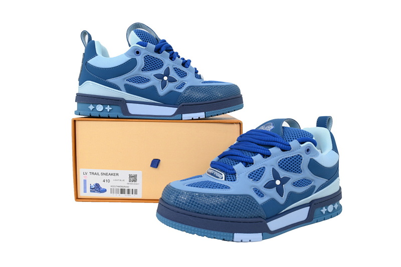 【EA0ET】SK8满蓝 路易威登 LV休闲板鞋 LOUIS VUITTON Full Blue