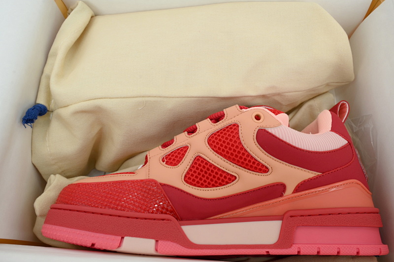 【EA0ET】SK8橘红 路易威登 LV休闲板鞋 LOUIS VUITTON Tangerine Peel