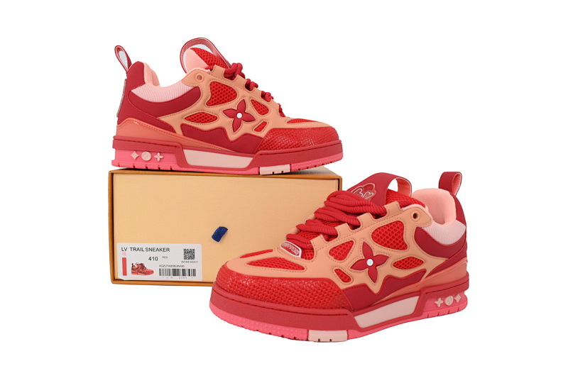 【EA0ET】SK8橘红 路易威登 LV休闲板鞋 LOUIS VUITTON Tangerine Peel