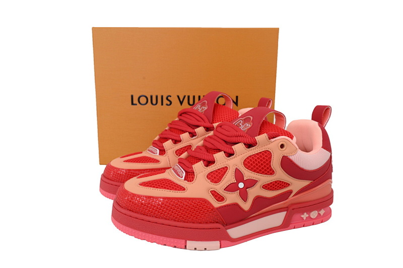 【EA0ET】SK8橘红 路易威登 LV休闲板鞋 LOUIS VUITTON Tangerine Peel