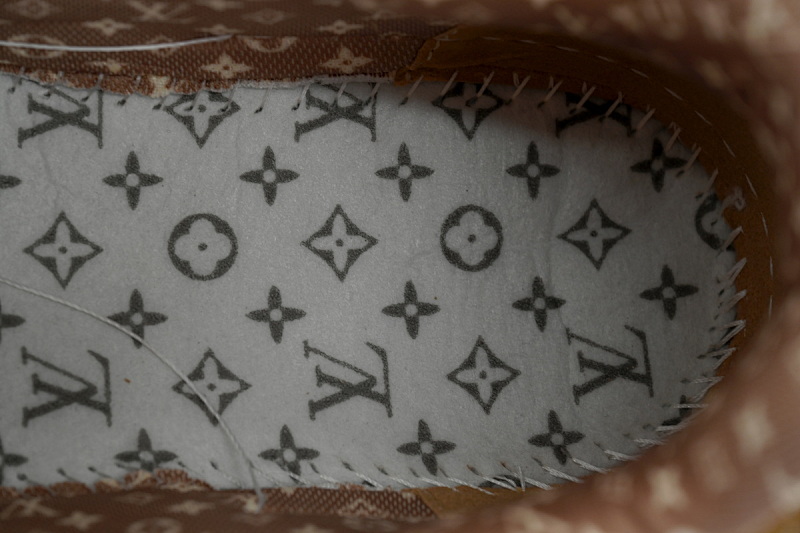 【EA0ET】SK8白棕钻面 路易威登 LV休闲板鞋 LOUIS VUITTON White Brown Diamond Surface
