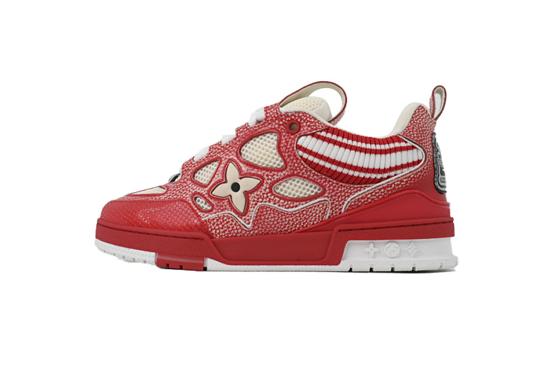 yupoo_292470_0d439ffd.jpg 【EA0ET】SK8新红色毛织 路易威登 LV休闲板鞋 LOUIS VUITTON New Eed Woolen Fabric