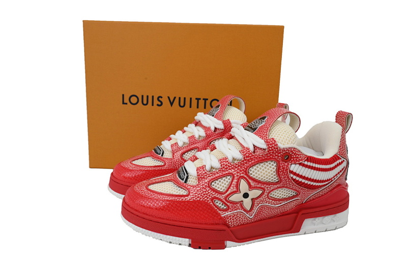 【EA0ET】SK8新红色毛织  路易威登 LV休闲板鞋 LOUIS VUITTON New Eed Woolen Fabric