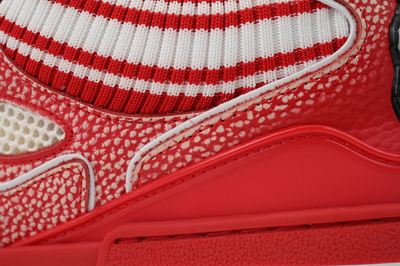 【EA0ET】SK8新红色毛织  路易威登 LV休闲板鞋 LOUIS VUITTON New Eed Woolen Fabric