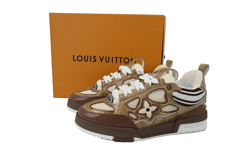 【EA0ET】SK8新卡其毛织 路易威登 LV休闲板鞋 LOUIS VUITTON New khaki Wool Weaving