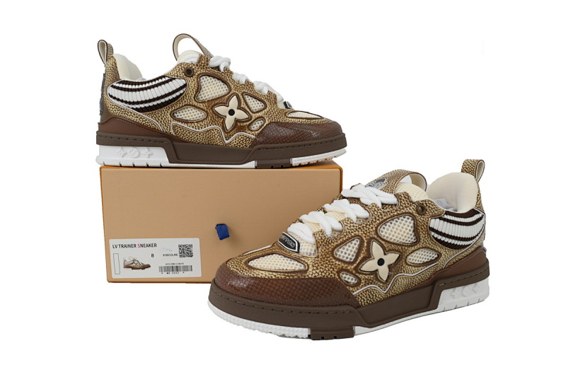 【EA0ET】SK8新卡其毛织 路易威登 LV休闲板鞋 LOUIS VUITTON New khaki Wool Weaving