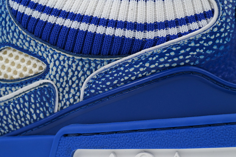 【EA0ET】SK8新蓝色毛织 路易威登 LV休闲板鞋 LOUIS VUITTON New Blue Woolen Fabric