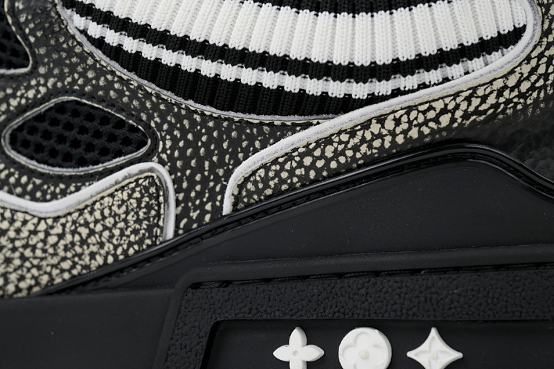 【EA0ET】SK8新黑色毛织 路易威登 LV休闲板鞋 LOUIS VUITTON New Black Woolen Fabric