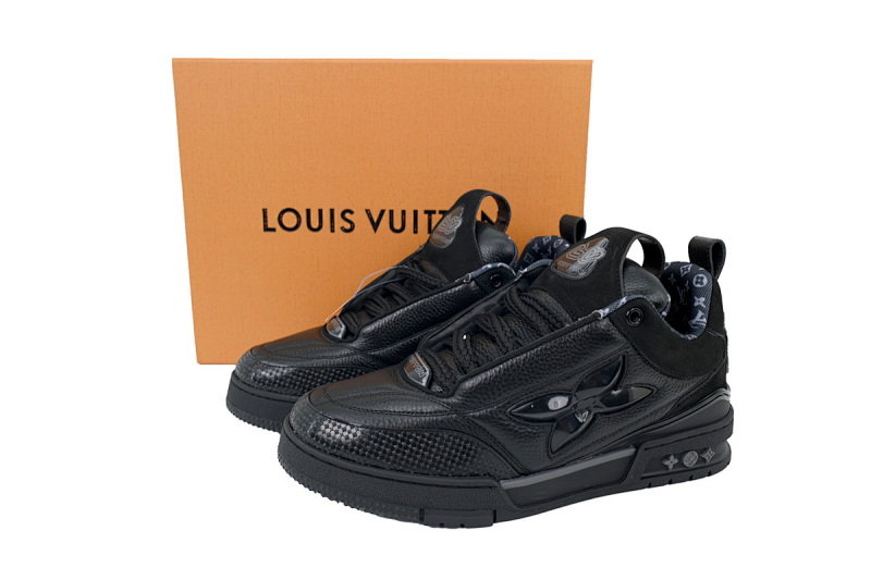 【EA0ET】SKATE全黑  路易威登 LV休闲板鞋 LOUIS VUITTON All Black