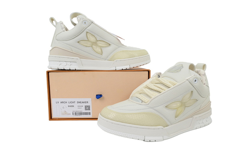 【EA0ET】SKATE全白 路易威登 LV休闲板鞋 LOUIS VUITTON all white