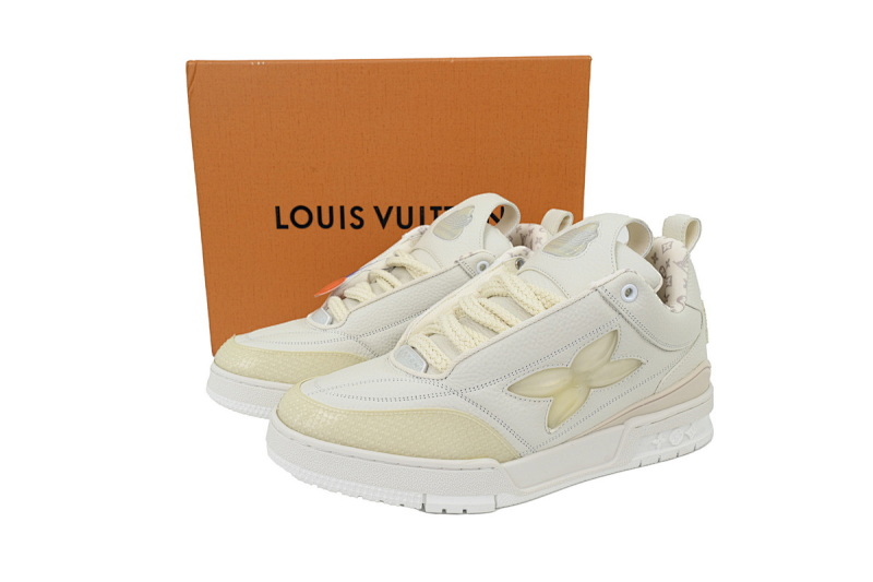 【EA0ET】SKATE全白 路易威登 LV休闲板鞋 LOUIS VUITTON all white
