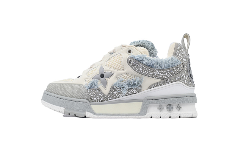 yupoo_292600_45f27eea.jpg 【EA0ET】SK8马毛灰白钻 路易威登 LV休闲板鞋 LOUIS VUITTON Horse Hair Gray White Diamond