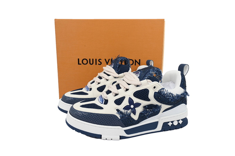 【EA0ET】SK8马毛蓝钻 路易威登 LV休闲板鞋 LOUIS VUITTON Ma Mao Blue Diamond