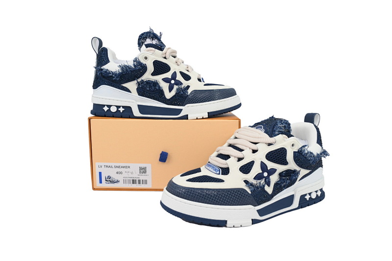 【EA0ET】SK8马毛蓝钻 路易威登 LV休闲板鞋 LOUIS VUITTON Ma Mao Blue Diamond