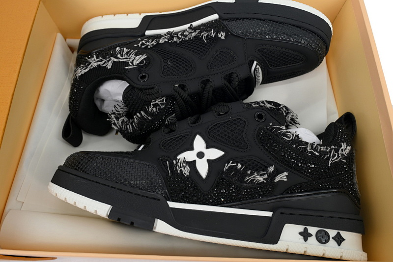 【EA0ET】SK8马毛黑钻 路易威登 LV休闲板鞋 LOUIS VUITTON Horse hair Black Diamond