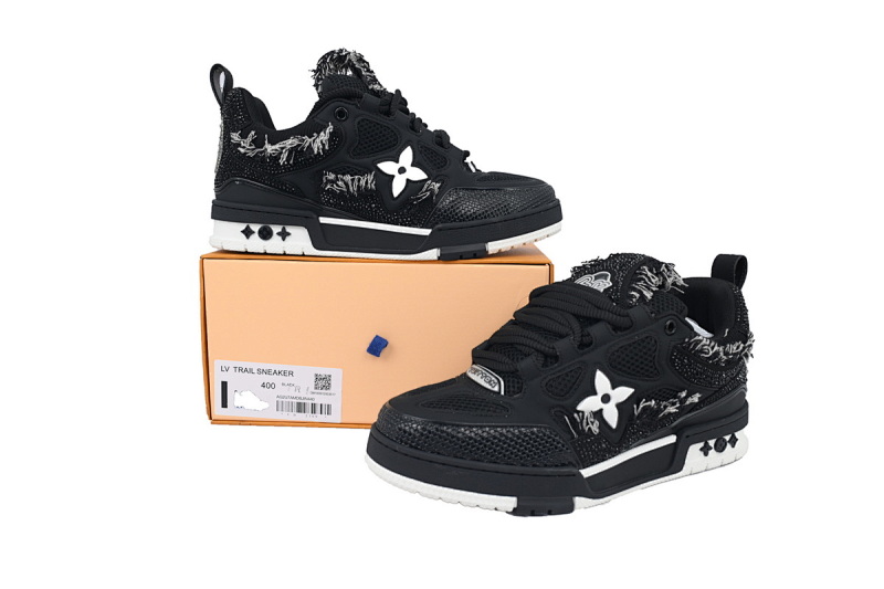 【EA0ET】SK8马毛黑钻 路易威登 LV休闲板鞋 LOUIS VUITTON Horse hair Black Diamond