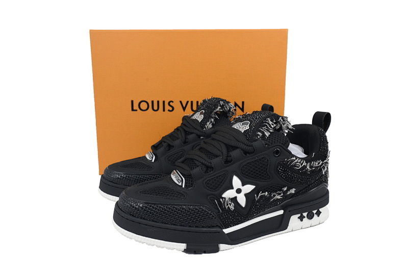 【EA0ET】SK8马毛黑钻 路易威登 LV休闲板鞋 LOUIS VUITTON Horse hair Black Diamond