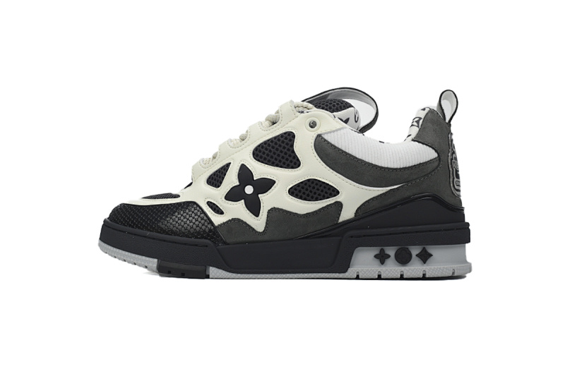 yupoo_292846_9db16472.jpg 【EA0ET】SK8黑灰 路易威登皮革系带时尚板鞋 1AC52M Louis Vuitton Leather lace up Fashionable Board Shoes Black Gray