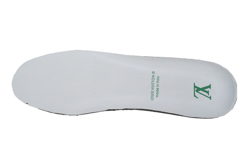 【EA0ET】SK8白绿 路易威登皮革系带时尚板鞋 1AC520 Louis Vuitton Leather lace up Fashionable Board Shoes White Green