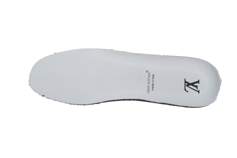 【EA0ET】SK8浅灰 路易威登皮革系带时尚板鞋 1ACQP4 Louis Vuitton Leather lace up Fashionable Board Shoes White Gray