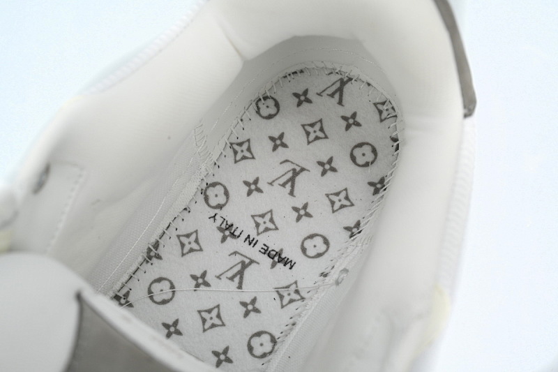 【EA0ET】SK8浅灰 路易威登皮革系带时尚板鞋 1ACQP4 Louis Vuitton Leather lace up Fashionable Board Shoes White Gray