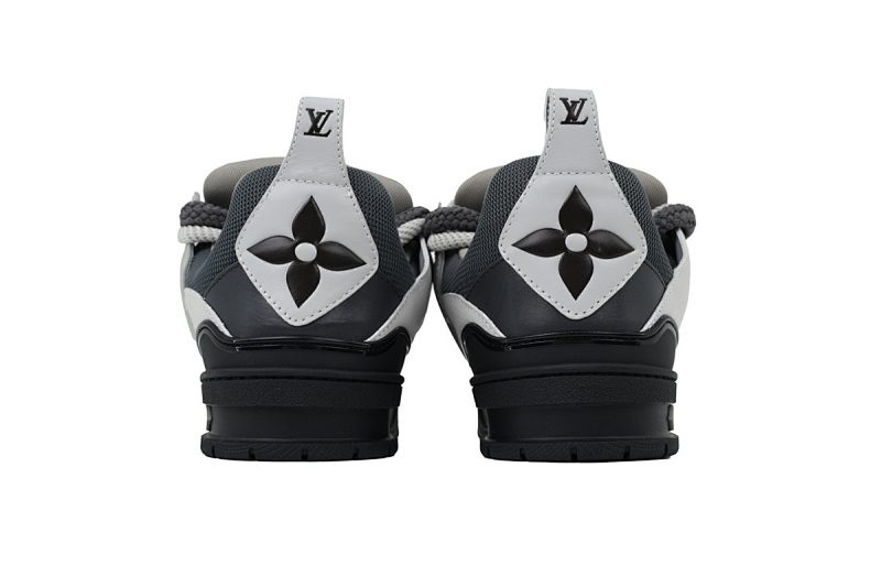 【EA0ET】SK8白灰黑 LV板鞋 Louis Vuitton Skate Black White 皮革 低帮时尚板鞋