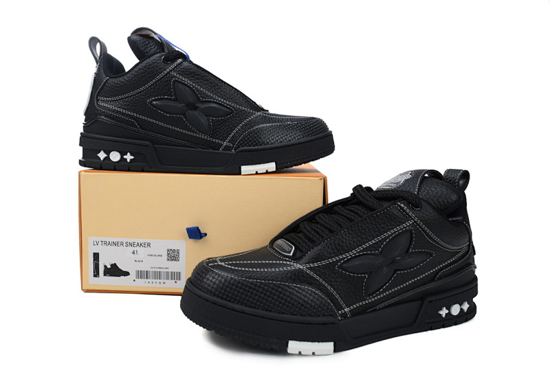 yupoo_292956_34303d34.jpg 【EA0ET】SKATE黑色 LV板鞋 Louis Vuitton Skate Black 皮革系带 低帮时尚板鞋