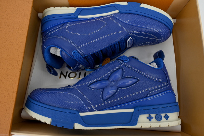 yupoo_293000_1da619d5.jpg 【EA0ET】SKATE蓝色 LV板鞋 Louis Vuitton Skate Blue 皮革系带 低帮时尚板鞋