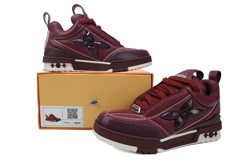 yupoo_293022_1bf364a9.jpg 【EA0ET】SKATE酒红 LV板鞋 Louis Vuitton Skate Wine 皮革系带 低帮时尚板鞋