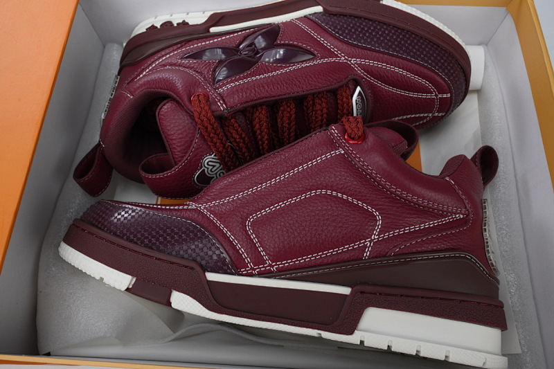 yupoo_293022_5e9e3cde.jpg 【EA0ET】SKATE酒红 LV板鞋 Louis Vuitton Skate Wine 皮革系带 低帮时尚板鞋