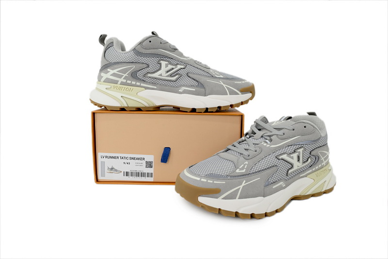 【CA1LJ】LJ灰色 路易威登 LV休闲时尚跑鞋 Louis Vuitton Tatic Runner Sneaker "Grey"