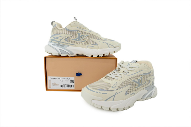【CA1LJ】LJ米白 路易威登 LV休闲时尚跑鞋 Louis Vuitton Tatic Runner Sneaker "White"
