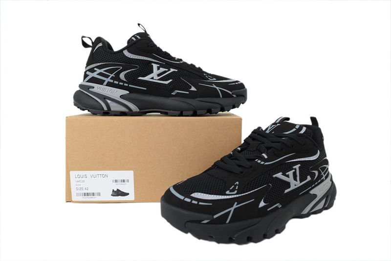 【CA1LJ】LJ全黑 路易威登 LV休闲时尚跑鞋 Louis Vuitton Tatic Runner Sneaker "Black"