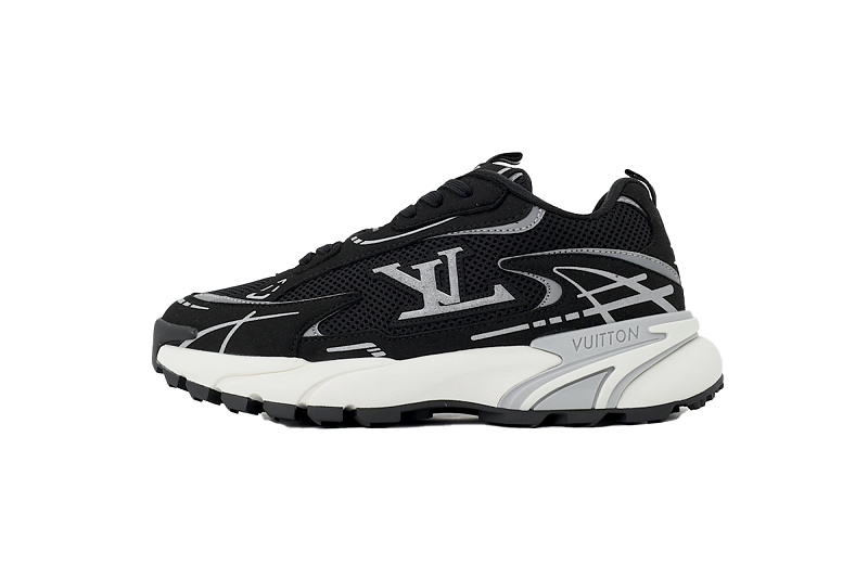 【CA1LJ】LJ黑银 路易威登 LV休闲时尚跑鞋 Louis Vuitton Tatic Runner Sneaker "Black Silver"