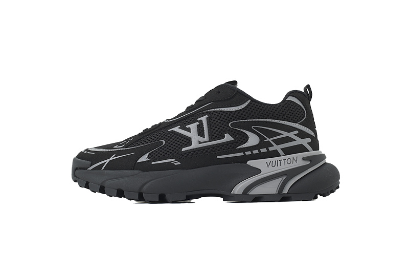 【DA0YJ】黑色 路易威登 LV休闲时尚跑鞋 Louis Vuitton Tatic Runner Sneaker "Black"