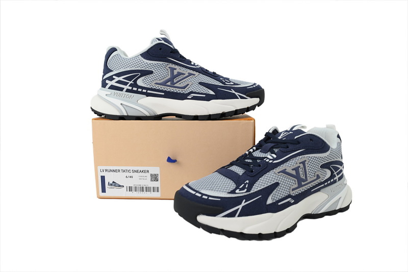 【DA0YJ】蓝色 路易威登 LV休闲时尚跑鞋 Louis Vuitton Tatic Runner Sneaker "Blue"