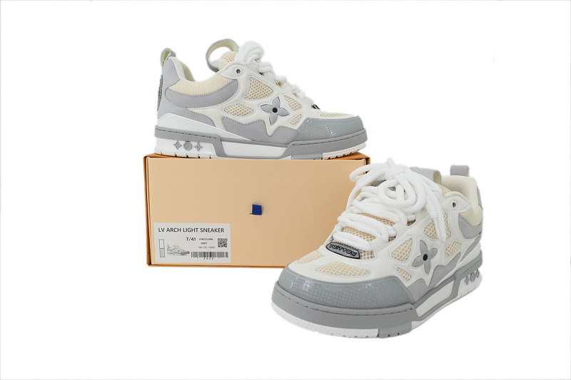 【FA5ET】SK8灰色 路易威登 顶级芯片版LV SK8休闲板鞋 Louis Vuitton Sneakers Grey