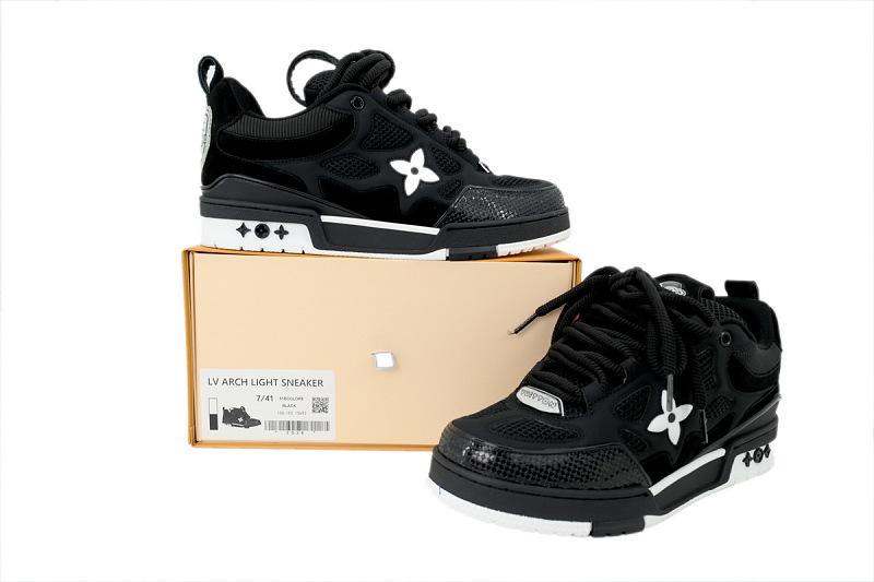 【FA5ET】SK8黑色 路易威登 顶级芯片版LV SK8休闲板鞋 Louis Vuitton Sneakers Black