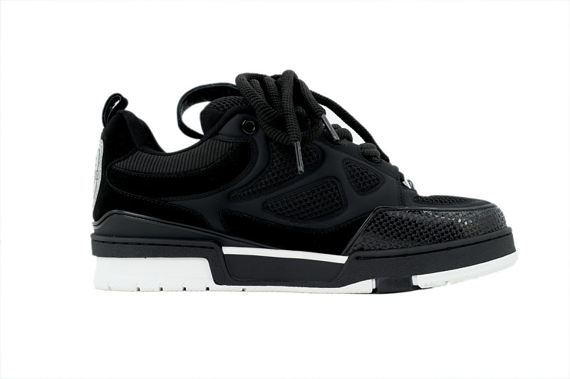 【FA5ET】SK8黑色 路易威登 顶级芯片版LV SK8休闲板鞋 Louis Vuitton Sneakers Black