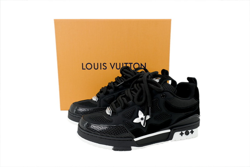 【FA5ET】SK8黑色 路易威登 顶级芯片版LV SK8休闲板鞋 Louis Vuitton Sneakers Black