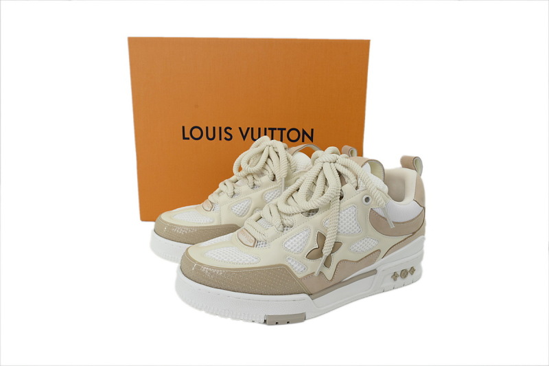 【FA5ET】SK8杏色 路易威登 顶级芯片版LV SK8休闲板鞋 Louis Vuitton Sneakers Apricot