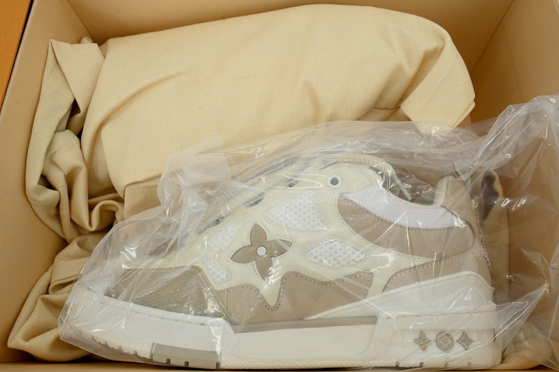 【FA5ET】SK8杏色 路易威登 顶级芯片版LV SK8休闲板鞋 Louis Vuitton Sneakers Apricot