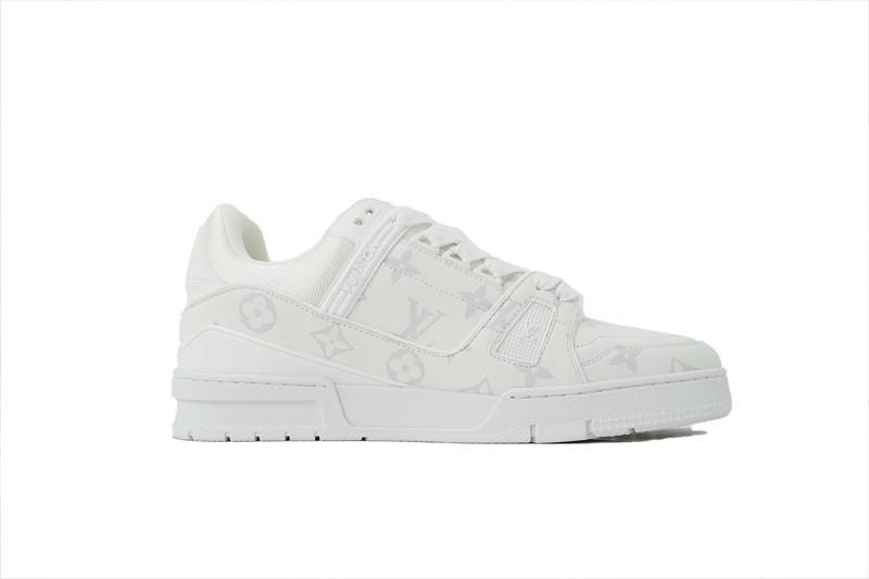 【FA5ET】新款白印 路易威登 顶级芯片版LV休闲板鞋 Louis Vuitton Sneakers White